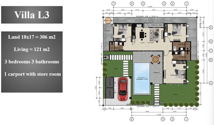 ภาพแบบบ้าน-House Type L3 Pool Villa Retirement