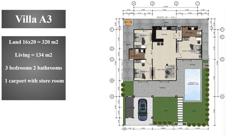 ภาพแบบบ้าน-House Type A3 Pool Villa Retirement