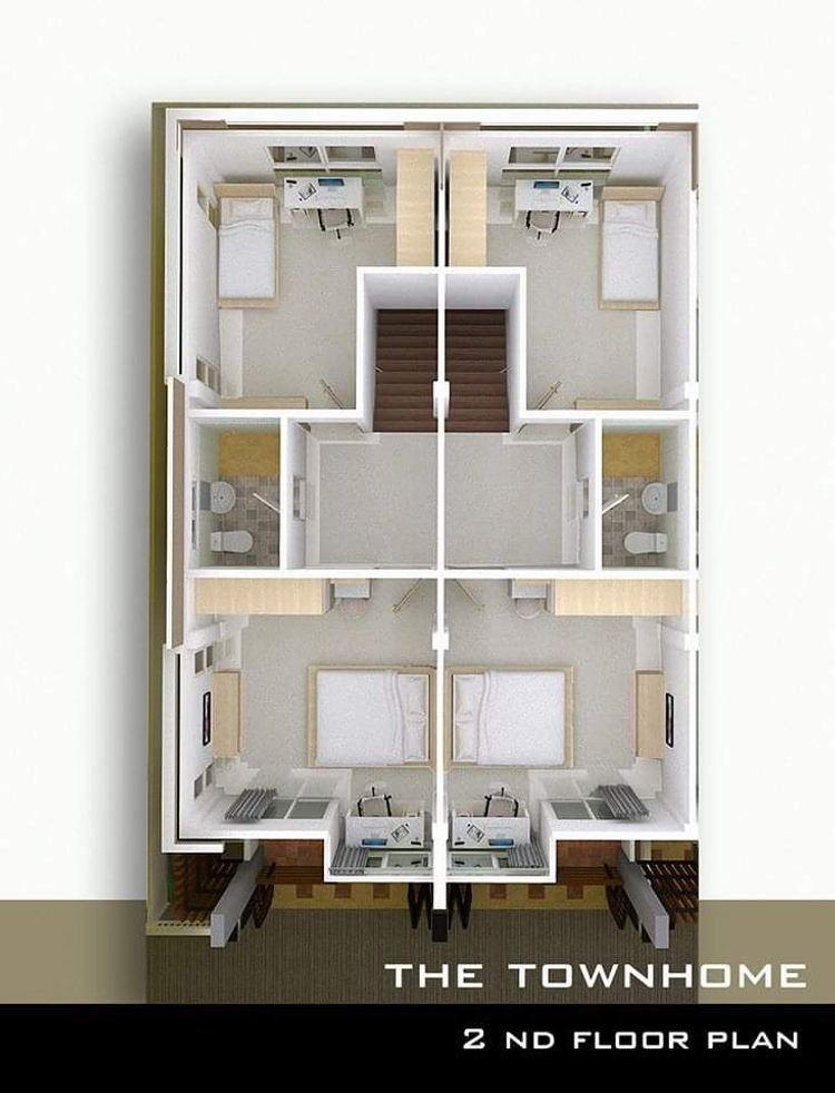 ภาพแบบบ้าน-บ้านแฝด 2 ชั้น 3 ห้องนอน