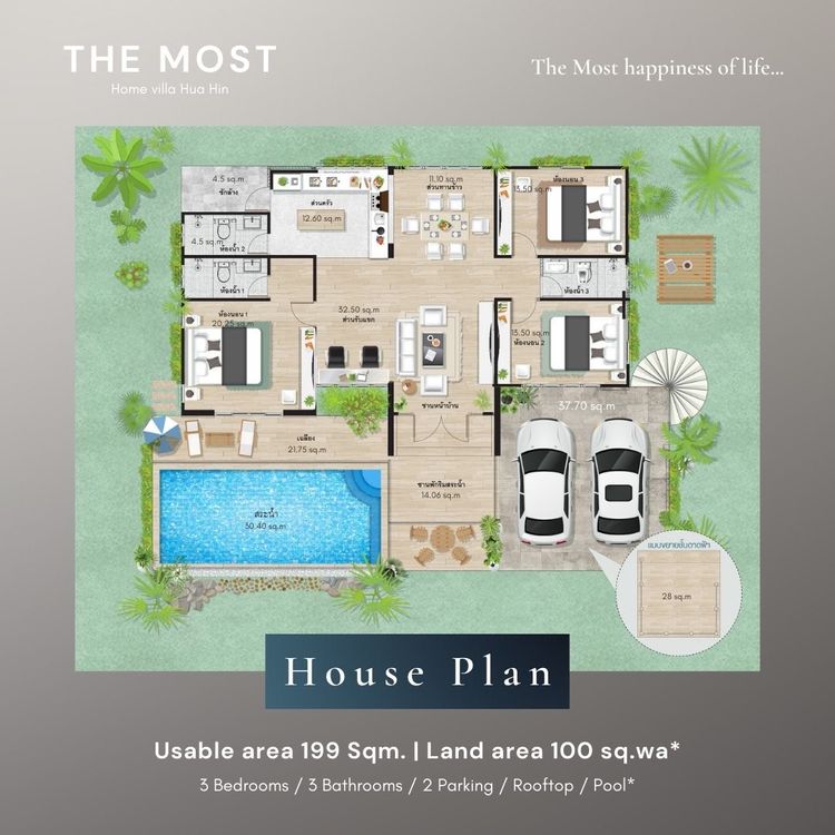 ภาพแบบบ้าน-บ้านเดี่ยวชั้นเดียว