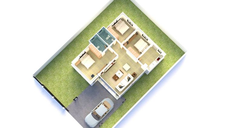 ภาพแบบบ้าน-บ้านเดี่ยวชั้นเดียว