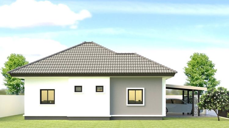 ภาพแบบบ้าน-บ้านเดี่ยวชั้นเดียว