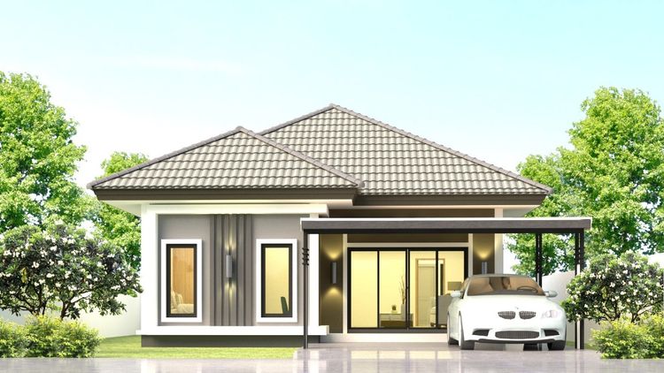 ภาพแบบบ้าน-บ้านเดี่ยวชั้นเดียว