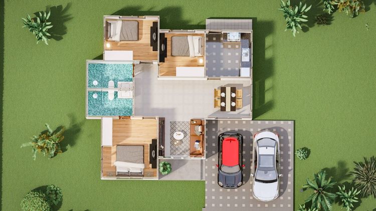 ภาพแบบบ้าน-บ้านสร้างสุขพิเศษ โมเดิร์น