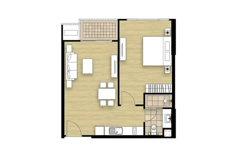 ภาพแบบบ้าน-1 Bedroom