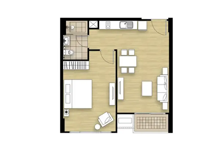 ภาพแบบบ้าน-1 Bedroom