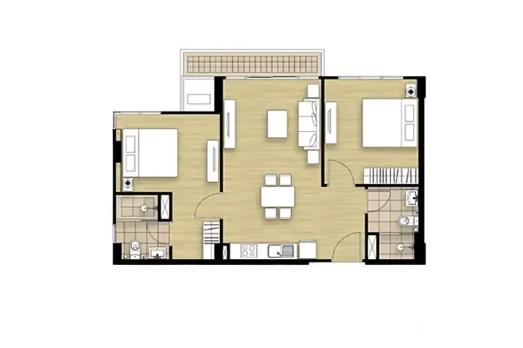 ภาพแบบบ้าน-2 Bedroom