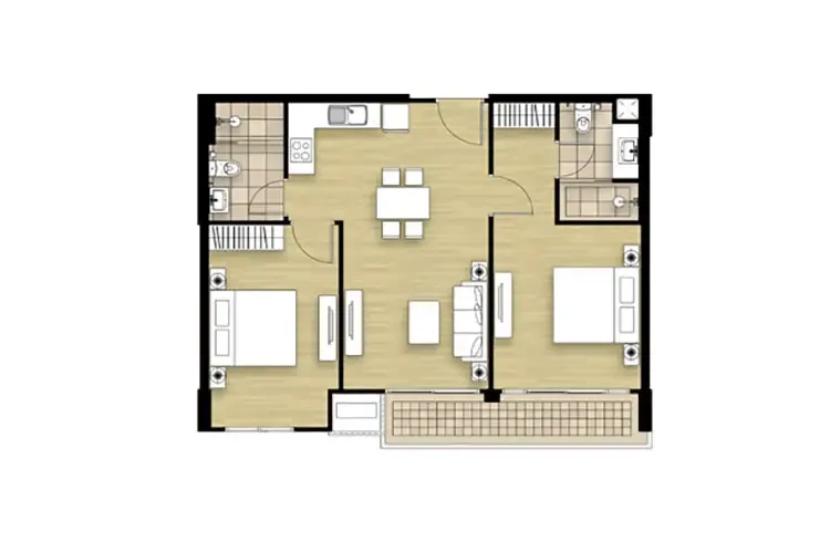 ภาพแบบบ้าน-2 Bedroom