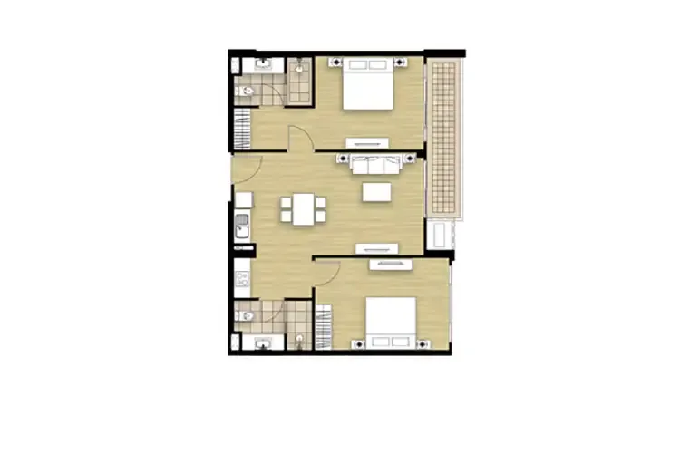 ภาพแบบบ้าน-2 Bedroom