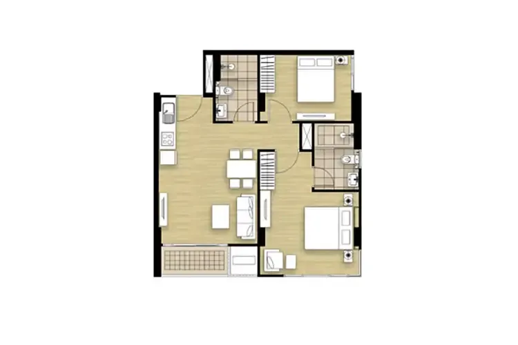 ภาพแบบบ้าน-2 Bedroom