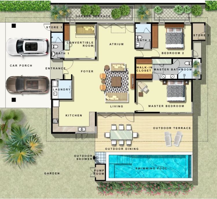 ภาพแบบบ้าน-Hummingbird Villa