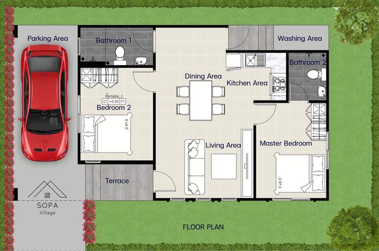 ภาพแบบบ้าน-บ้านเดี่ยว A