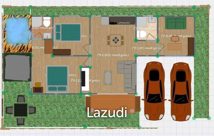 ภาพแบบบ้าน-บ้านเดี่ยว พร้อมสระจากุซซี่