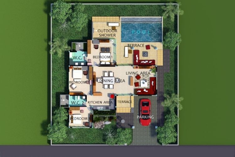 ภาพแบบบ้าน-Jasmin Villa A