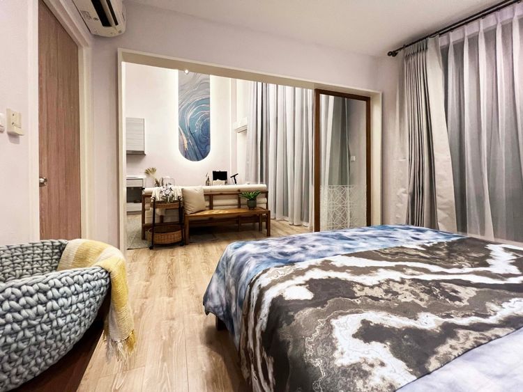 ภาพแบบบ้าน-Top View Duplex with furniture