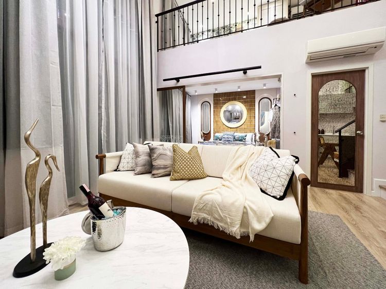 ภาพแบบบ้าน-Top View Duplex with furniture