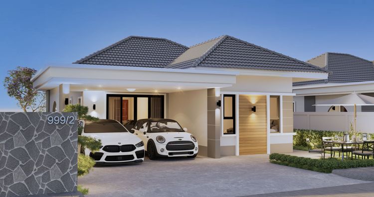 ภาพแบบบ้าน-บ้านเดี่ยว2ห้องนอน