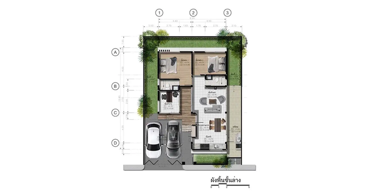 ภาพแบบบ้าน-เดอะซีซัน ไลฟ์ อุดรธานี-บ้านเดี่ยวชั้นเดียว