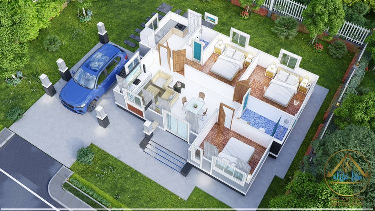 ภาพแบบบ้าน-ฟ้าใสโฮม-บ้านเดี่ยวชั้นเดียว