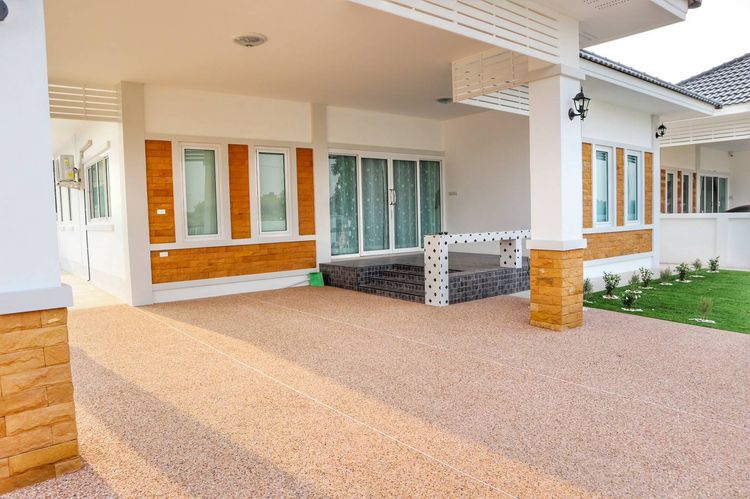 ภาพแบบบ้าน-บ้านชั้นเดียวสไตล์คอนเทมโพลี