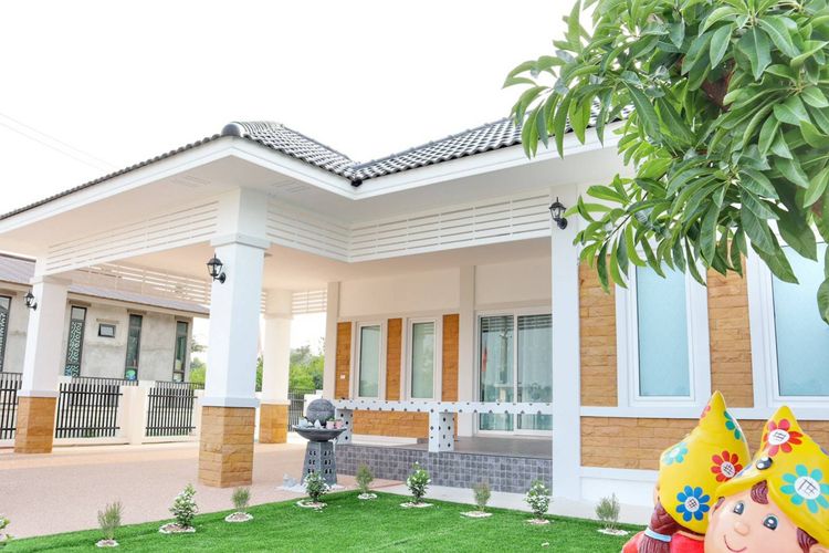 ภาพแบบบ้าน-บ้านชั้นเดียวสไตล์คอนเทมโพลี