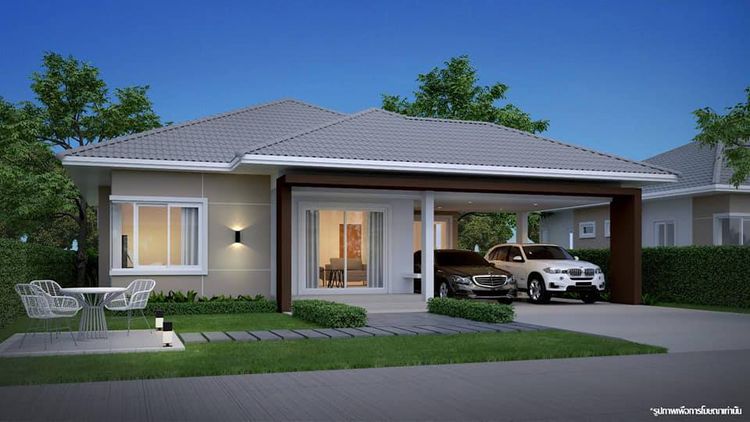 ภาพแบบบ้าน-บ้านเดี่ยวชั้นเดียว