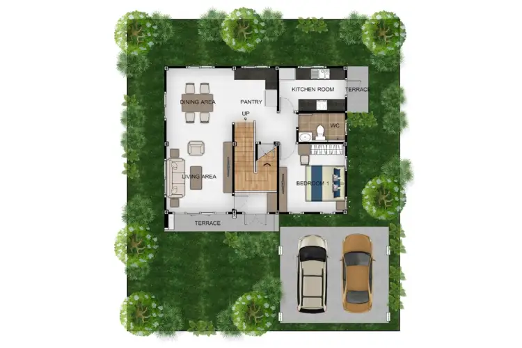 ภาพแบบบ้าน-บ้านเดี่ยวสองชั้น Type B