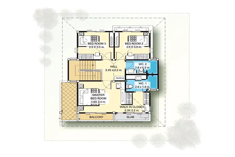 ภาพแบบบ้าน-บ้านเดี่ยวสองชั้น