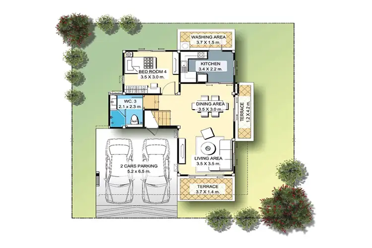 ภาพแบบบ้าน-บ้านเดี่ยวสองชั้น