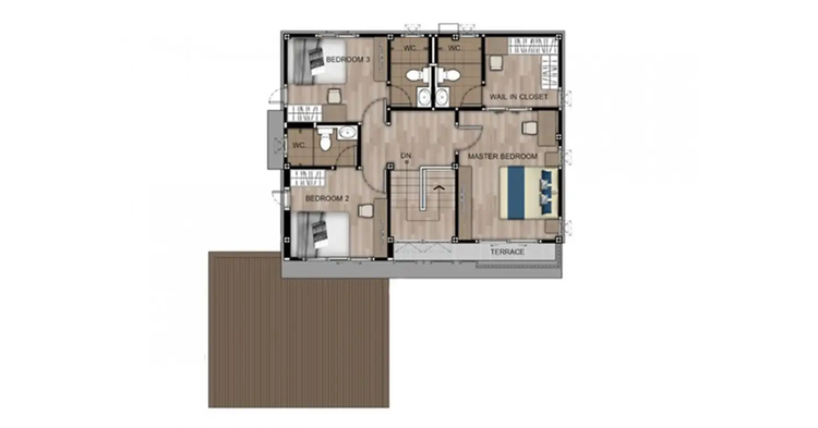 ภาพแบบบ้าน-บ้านเดี่ยวสองชั้น