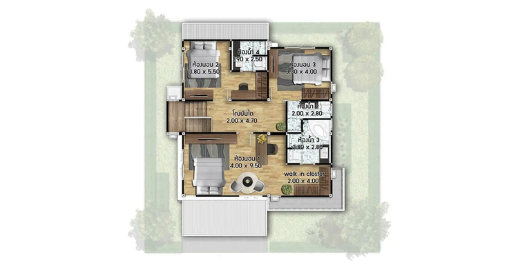 ภาพแบบบ้าน-บ้านเดี่ยวสองชั้น