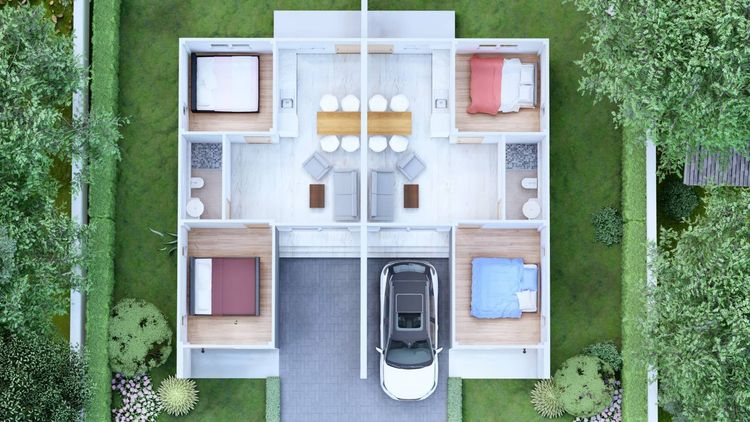 ภาพแบบบ้าน-บ้านแฝด