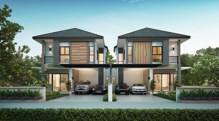 ภาพแบบบ้าน-บ้านแฝด