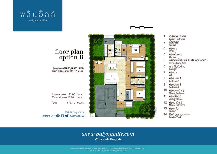 ภาพแบบบ้าน-พลินวิลล์-floor plan B