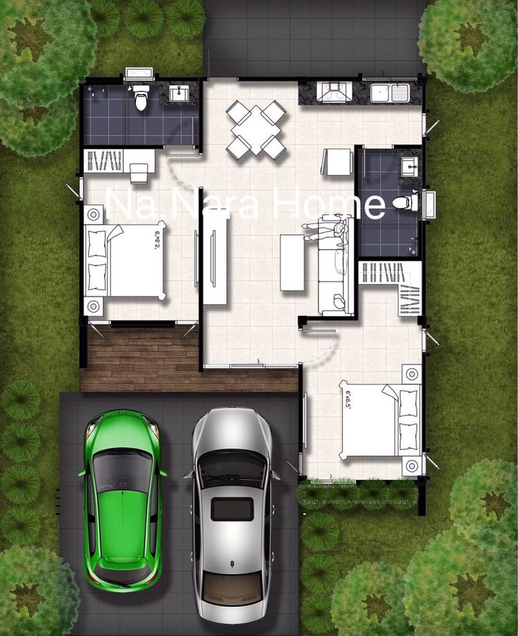 ภาพแบบบ้าน-บ้านเดี่ยวพันลเานวิลล์ A