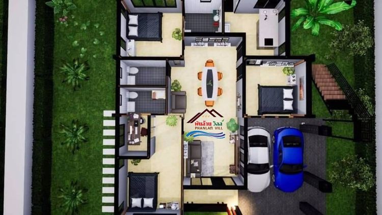 ภาพแบบบ้าน-บ้านเดี่ยวพันลเานวิลล์ A