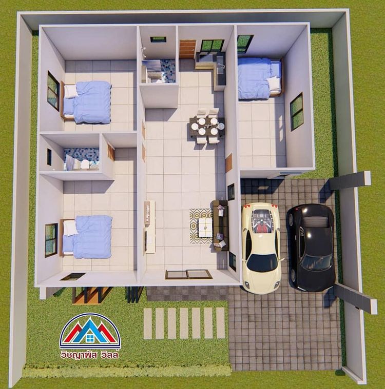 ภาพแบบบ้าน-WD1 บ้านเดี่ยว ชั้นเดี่ยว