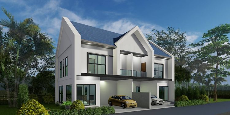 ภาพแบบบ้าน-Type A บ้านแฝด 2 ชั้น