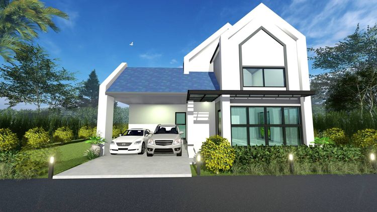 ภาพแบบบ้าน-Type B บ้านเดี่ยวชั้นครึ่ง