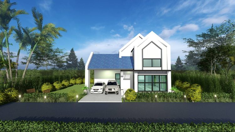 ภาพแบบบ้าน-Type B บ้านเดี่ยวชั้นครึ่ง