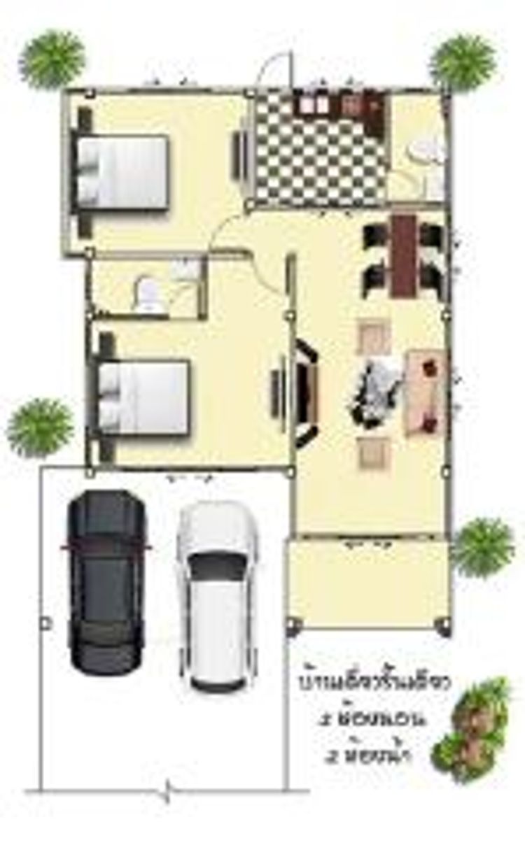 ภาพแบบบ้าน-บ้านเดี่ยวชั้นเดียว แบบที่2