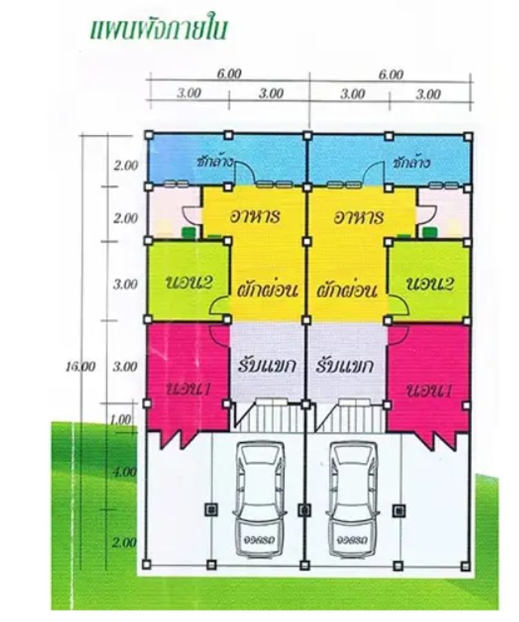 ภาพแบบบ้าน-ทาวน์โฮมชั้นเดียว