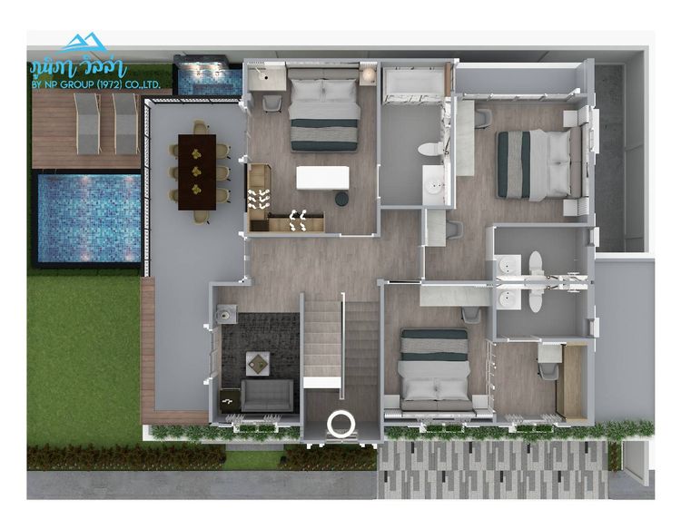ภาพแบบบ้าน-บ้านเดี๋ยว 2 ชั้น