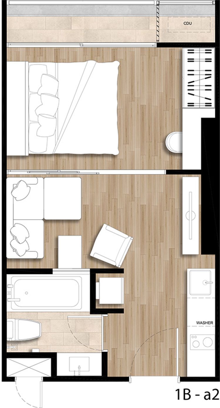 ภาพแบบบ้าน-1 ห้องนอน