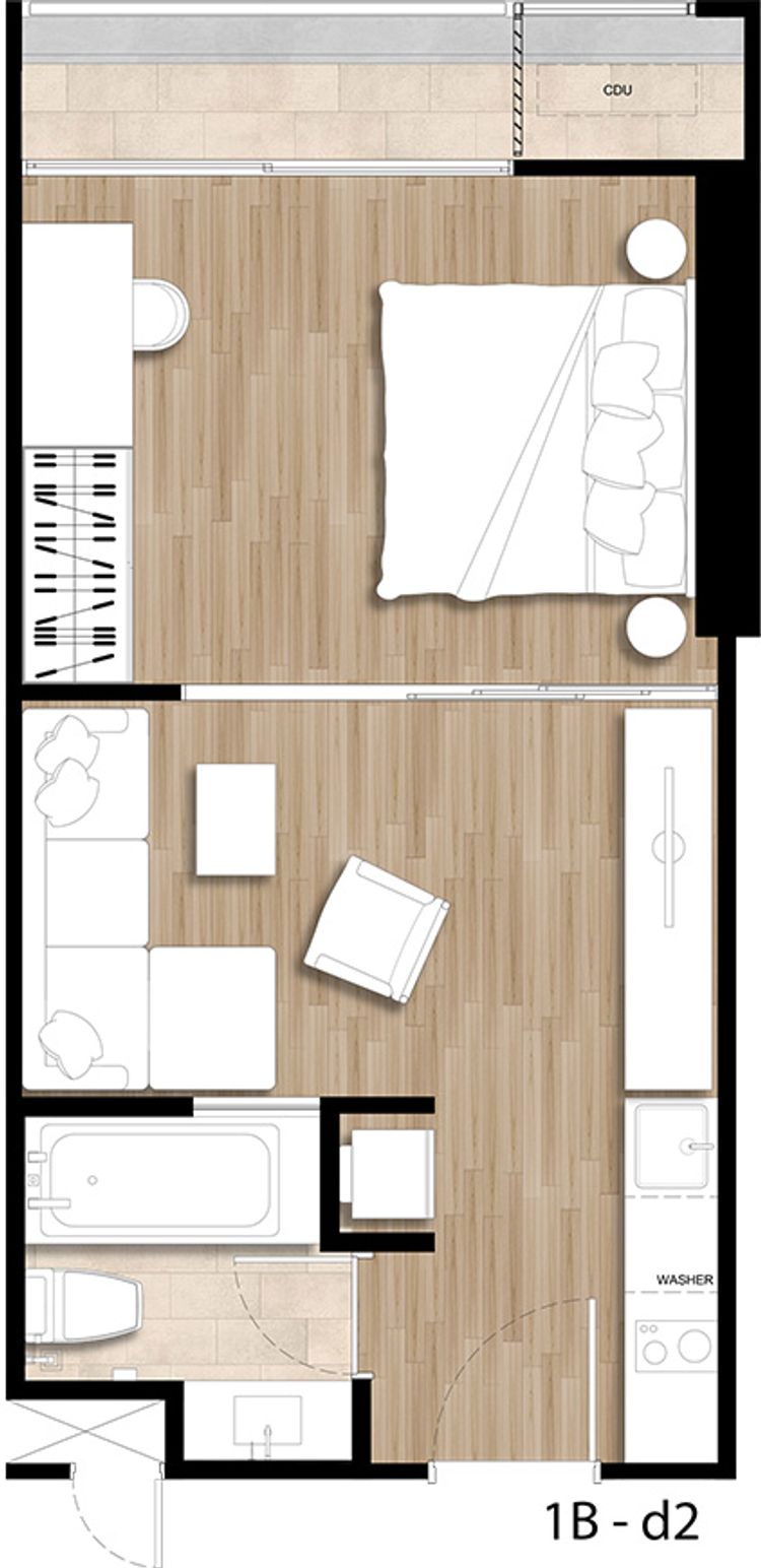 ภาพแบบบ้าน-1 ห้องนอน