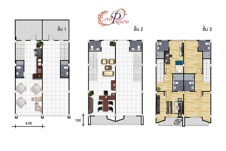 ภาพแบบบ้าน-มายพราวด์ โฮมออฟฟิต พนัสนิคม