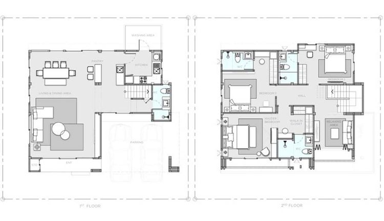 ภาพแบบบ้าน-บ้านเดี่ยว 2 ชั้น