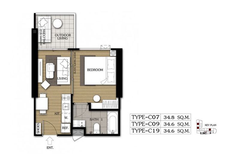 ภาพแบบบ้าน-1 Bedroom
