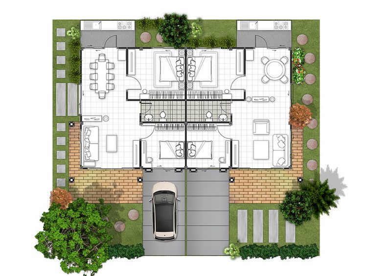 ภาพแบบบ้าน-บ้านแฝด