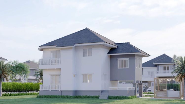 ภาพแบบบ้าน-บ้านธนาลัย บ้านบึง